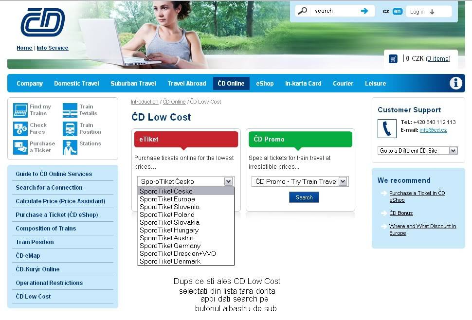 Tutorial - Cum cumperi bilet pe net de la Ceske Drahy 1