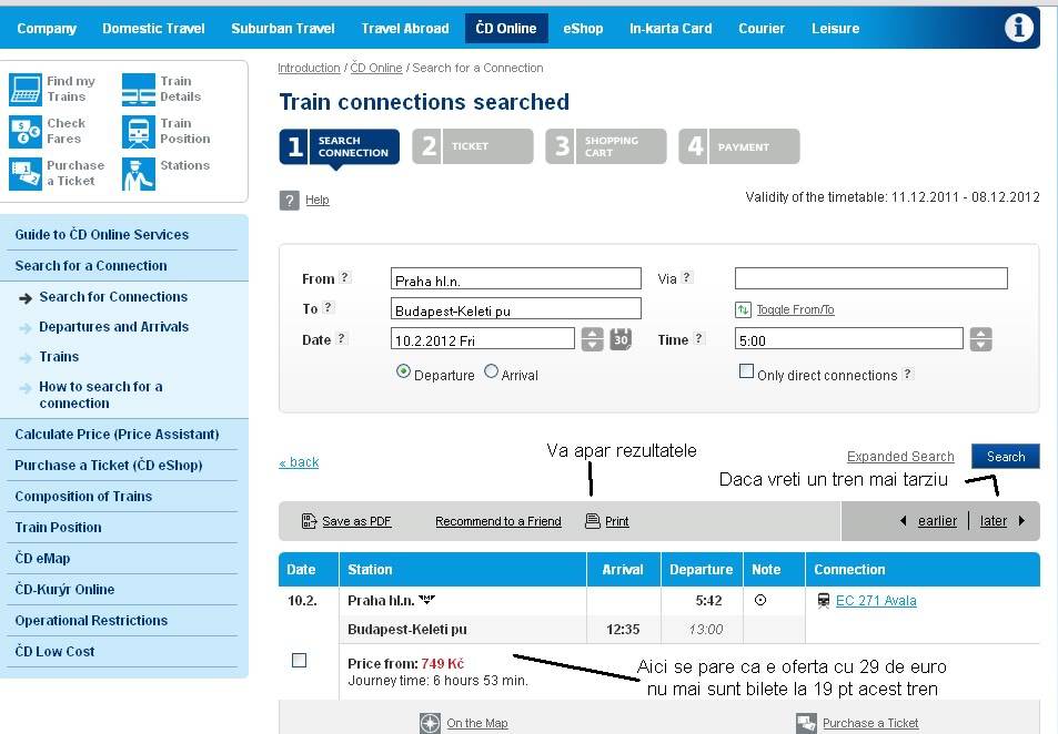 Tutorial - Cum cumperi bilet pe net de la Ceske Drahy 3