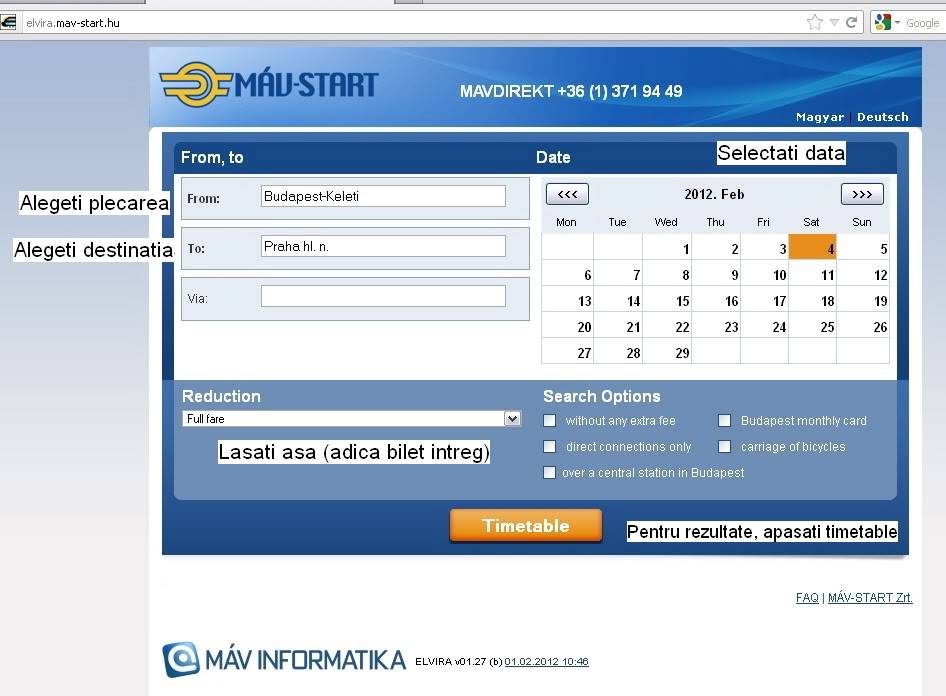 Tutorial de cumparat bilet international MAV de pe net 1-1