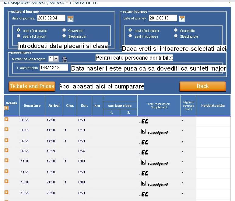 Tutorial de cumparat bilet international MAV de pe net 2-1