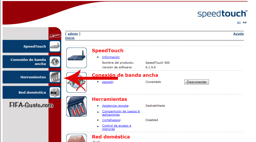 Tutorial para abrir puertos Router Speedtouch 585 v6 Actualizado 23/01/2009 02