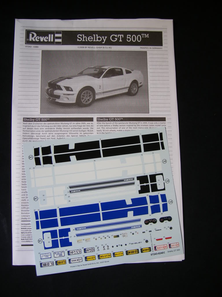 Shelby Mustang GT 500 , Revell Allemagne, 1/25 , ref 07243. DSCF3311