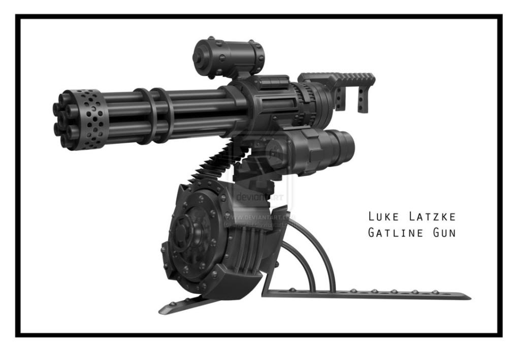 defi voiture-vehicule apocalyptique type mad max - Page 2 Gatling_Gun_by_snaplat