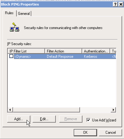 Có thể dùng IPSEC trên Windows 2000/XP/2003 để ngăn chặn Ping packets Image022