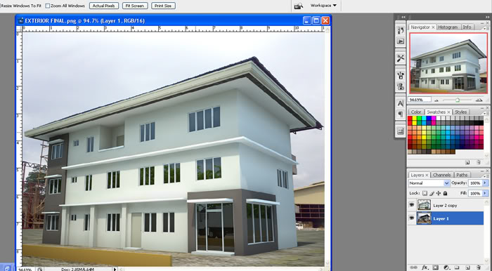 simple office bldg._Photomatch_(w/ konting tutorial) N