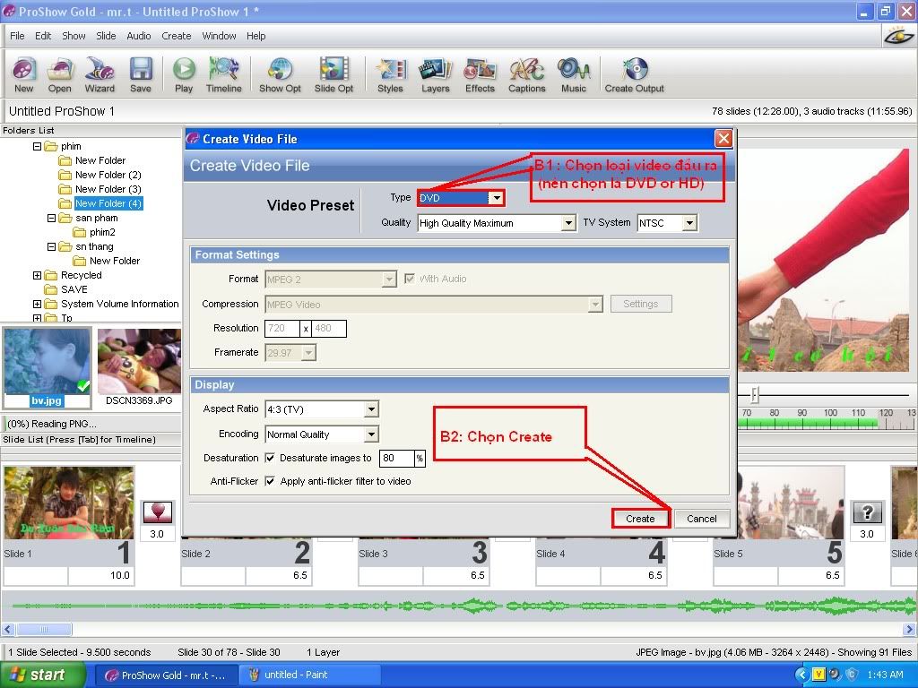 Cách làm 1 clip ảnh bằng proshow gold. (có hình) P7