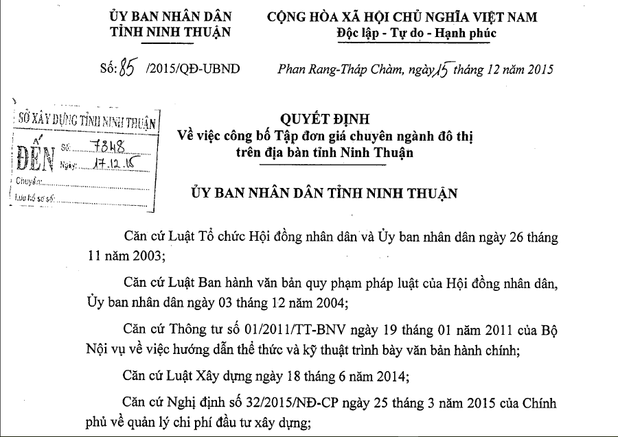 Công bố bộ đơn giá xây dựng công trình và DVCI tỉnh Ninh Thuận 2015  85_zpscphtq4gg