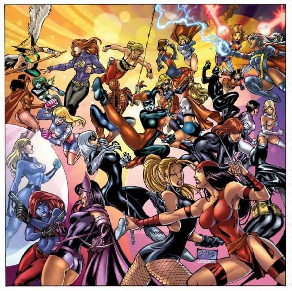 DC comics vs MARVEL comics DCMarvelFemaleBattle