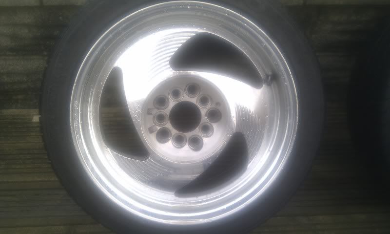 Rare Enkei Big End, polished three spokes + tyres IMAG0359