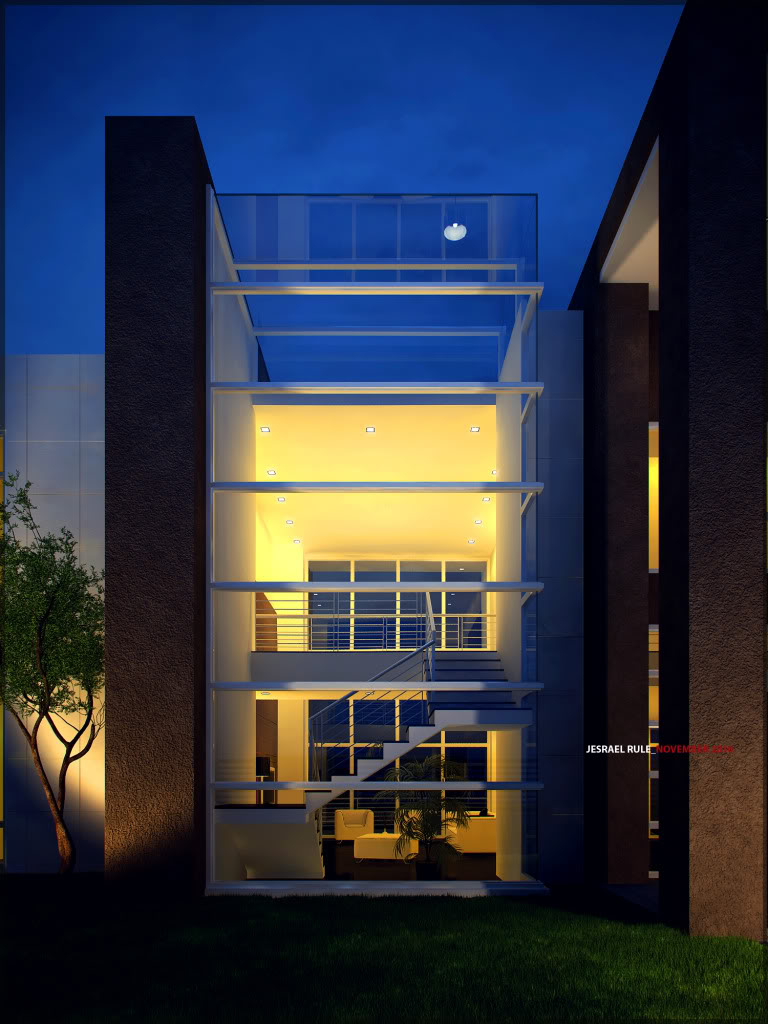 Modern house Modern_big_nightscene_1_final