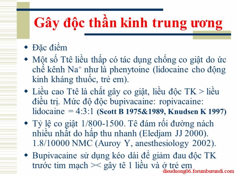 Biến chứng trong gây tê ! Slide10