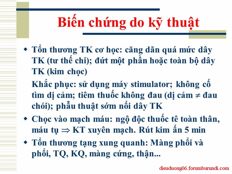 Biến chứng trong gây tê ! Slide28