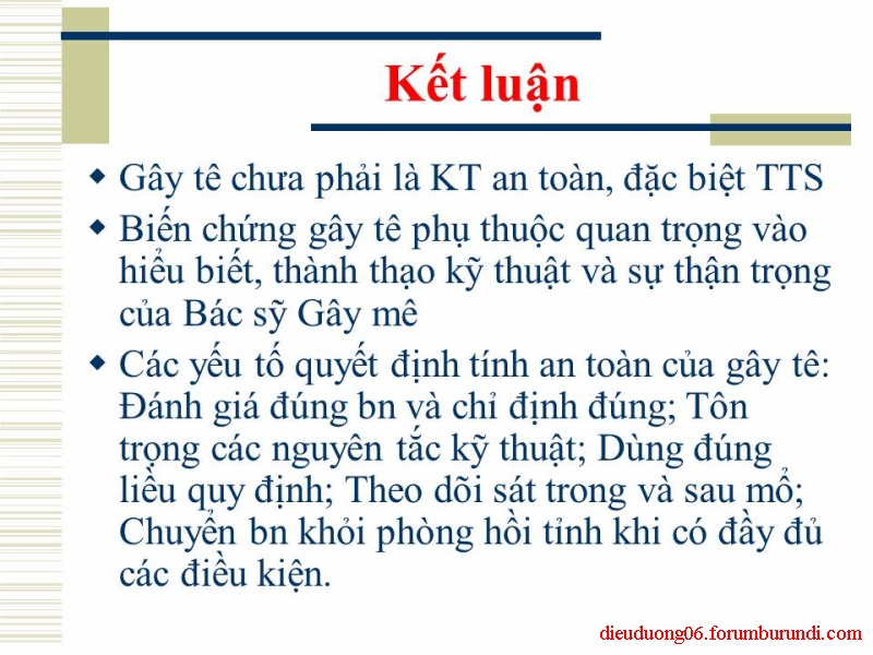 Biến chứng trong gây tê ! Slide30