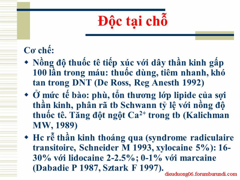 Biến chứng trong gây tê ! Slide4