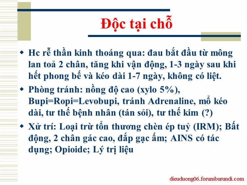 Biến chứng trong gây tê ! Slide5