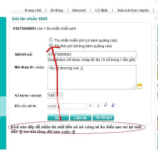 Cách miễn phí 10 tin nhắn mỗi ngày  Viettel5