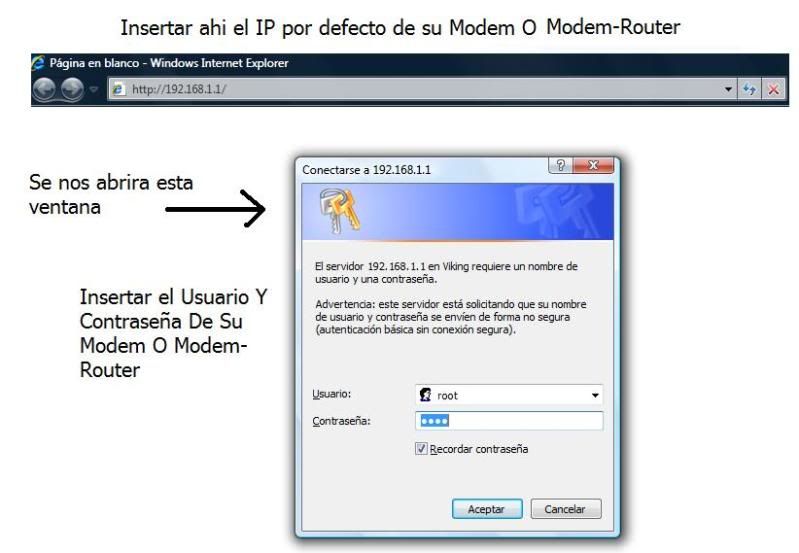 Cambiar IP Del Modem-Router Sin Desconectarlo.  Paso1aj4