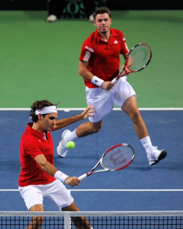 Stanislas Wawrinka y Roger Federer Davis080920wgporb3bh01