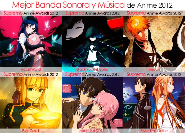 Mejor Banda Sonora y Música de Anime 2012