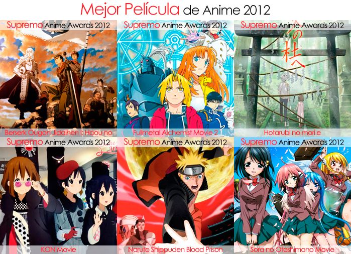 Mejor Película de Anime 2012