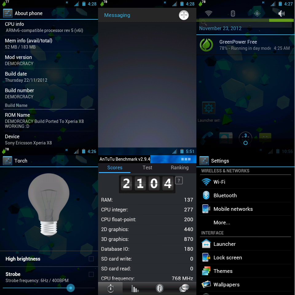 [ROM] (CM7.2) DEMORCRACY ported to xperia x8 |nAa-alfs| 00