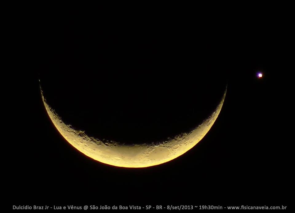 Fenômeno - Lua e Vênus (8 Setembro, 2013) LuaVenus