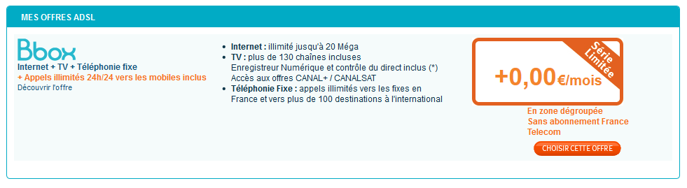 [0 euro] Appels illimités 24h/24 vers les mobiles inclus Bb