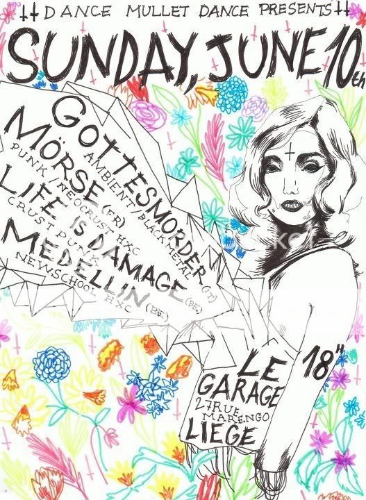 10/06 GOTTESMORDER+MÖRSE+LIFE IS DAMAGE+MEDELLIN à Liege 10juinlid