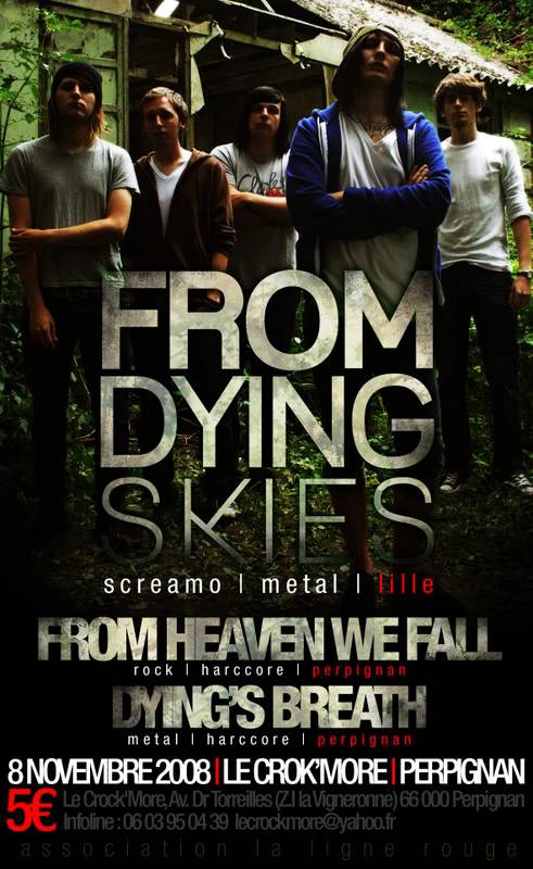 8/11 FROM DYING SKIES + FHWF + DYING'S BREATH @ CROCKMORE Flyperpihd