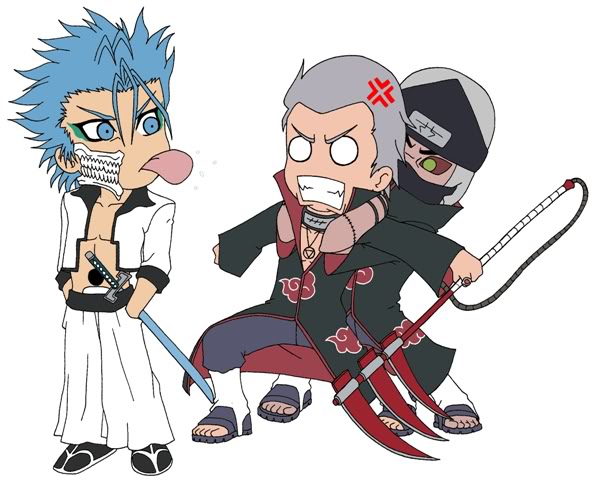 Random pics!!!! - Page 10 Grimmjow_meets_Hidan_by_Sukigetsuke