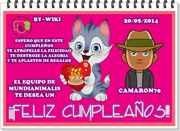 EL EQUIPO DE MUNDIANIMALIA TE FELICITA CAMARON70 20MAYO2014CAMARON70_zpsf49f655b