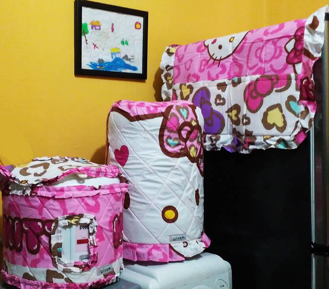 JUAL/CARI RESELLER: COVER / SARUNG GALON, MAGIC COM, KULKAS (1SET)- HARGA GROSIR Hk%20leopard%20pink