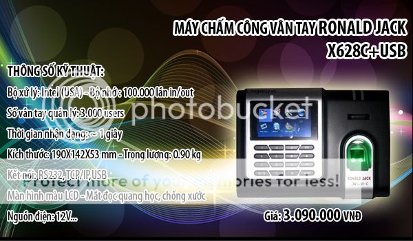 Tổng đại lý phân phối máy chấm công - Hotline: 094.390.6969 Ronaldjackx628C-USB_zpsa13c452f