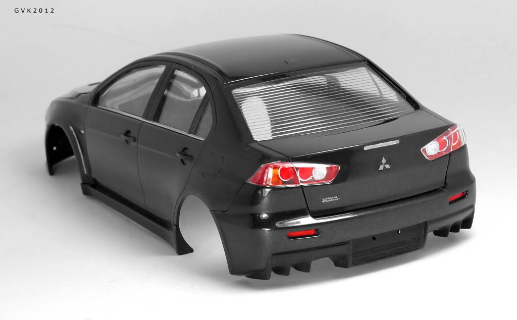 1/24 Aoshima Mitsubishi Lancer Evolution X (Phantom Black Pearl) X28