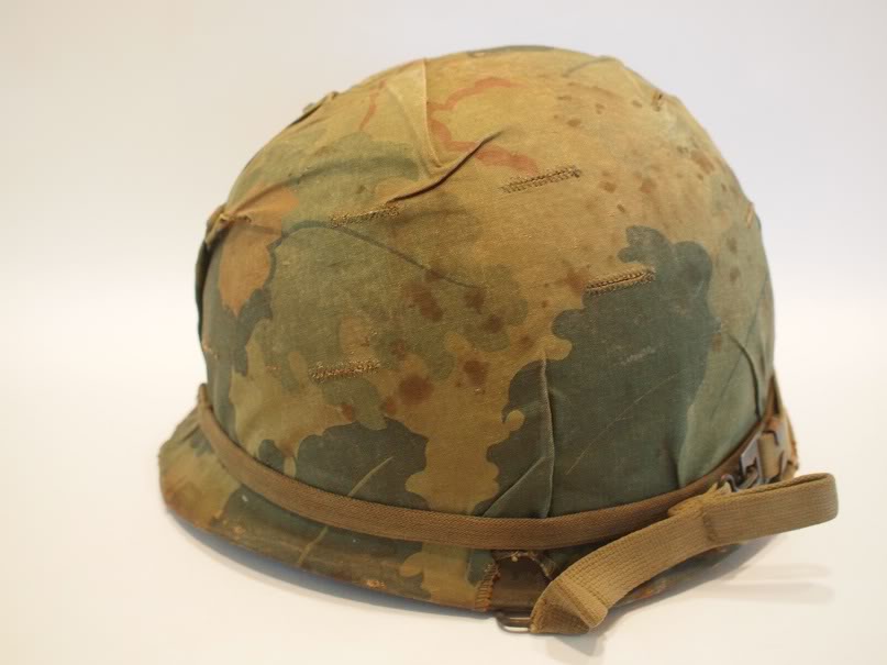 Vietnam M1 Helmet, with blood splatter on it? PC040539