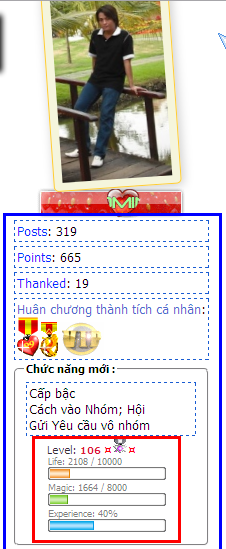 [HƯỚNG DẪN] Ý nghĩa của thanh Level trong Profile của thành viên Thacmac