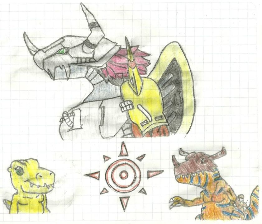 Dibuje a WarGreymon :D que mierda me salio xd Escanear0001