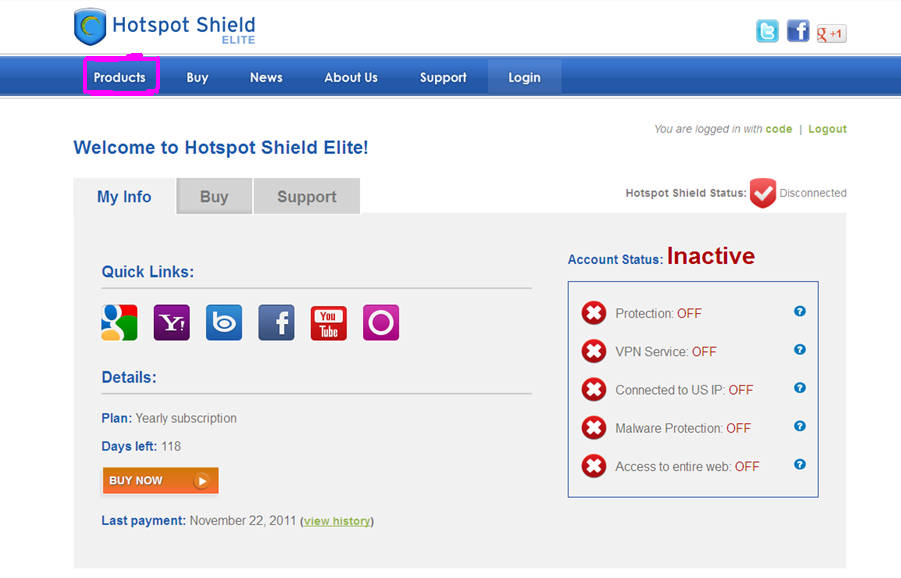 [VPN] HotSpot Shield Elite premium v2.65 PRODUCT