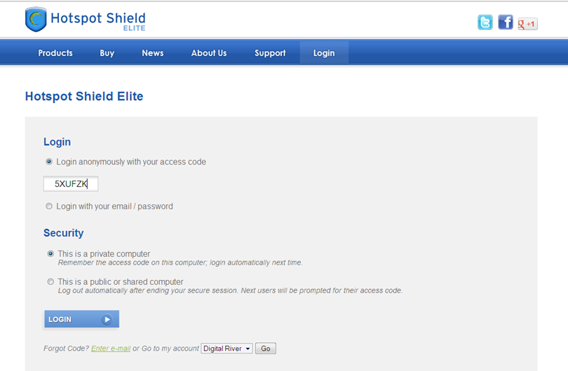 [VPN] HotSpot Shield Elite premium v2.65 Datcode