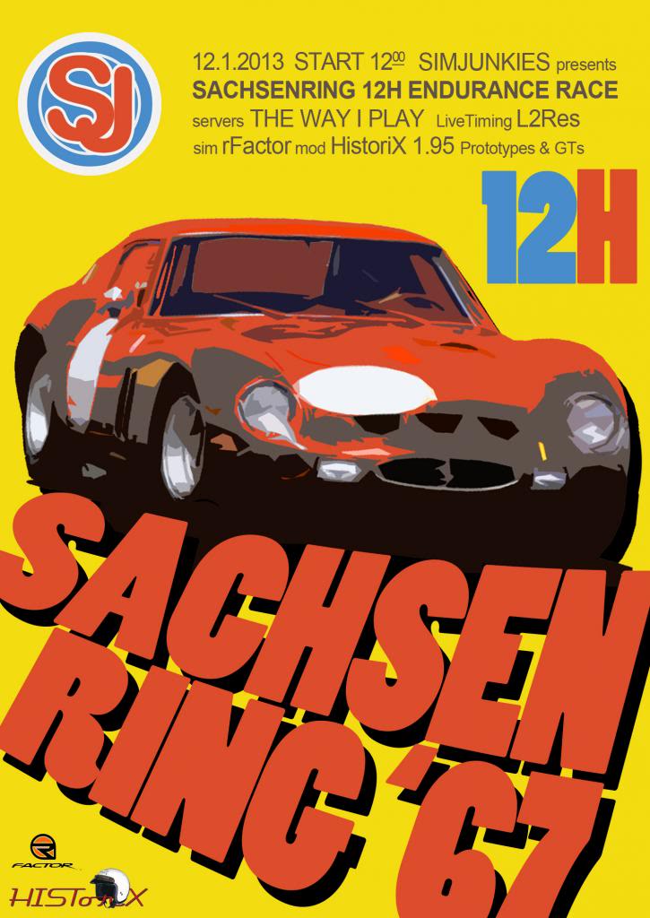 Invitation:Sachsenring 12 Hours using Historic GT mod 1.95 at simjunkies Schsenring6712H