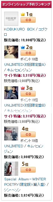 [1st Japanese Full Album] Unlimited - Page 2 KimHyunJoong-UNLIMITEDNo234onShinSeiDoOnlineRanking121128-291