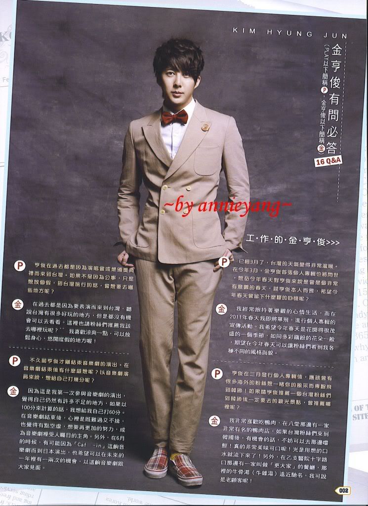 [scans] Jung Min & Hyung Jun – PLAY Magazine March 2011 Issue 33