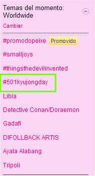 [info] #501kyujongday se coloca en el Numero 3 en Twitter Kyubirth