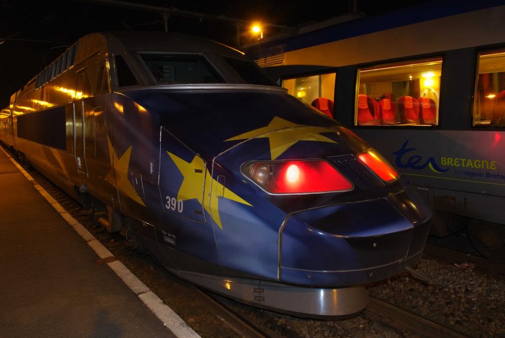 Trains en gare de Quimper en 2007 et 2009 2009_02170008_1