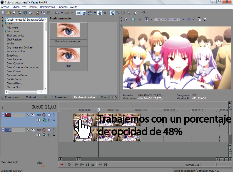 EDICION BASICA SONY VEGAS CAP3 (FLASHES COMODOS PARA AJUSTAR SINCRO) Beat5