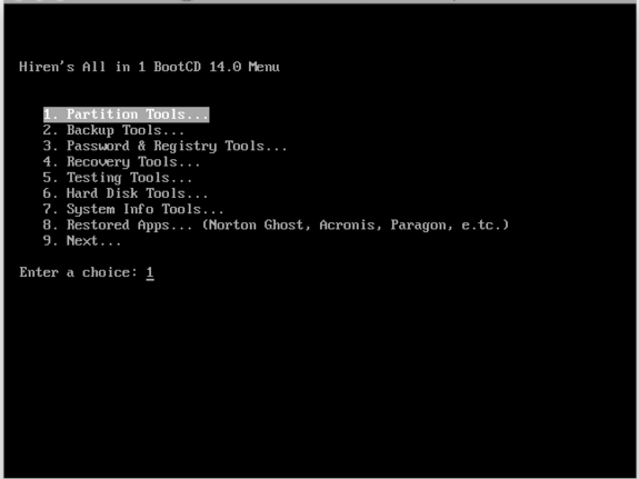 Repair Bad Sector on Hirens BootCD HDD