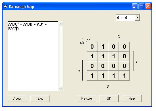 ELECTRONIC APPLICATION SOFTWARE KarnaughMap