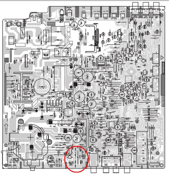 sharp 14v-w80m shutdown after a seconds GA-4Mchassis