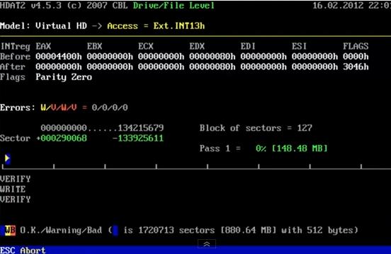 Repair Bad Sector on Hirens BootCD Scanning