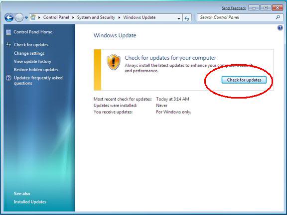 Windows Update - Disable Automatic Updates in Windows 7 4xx